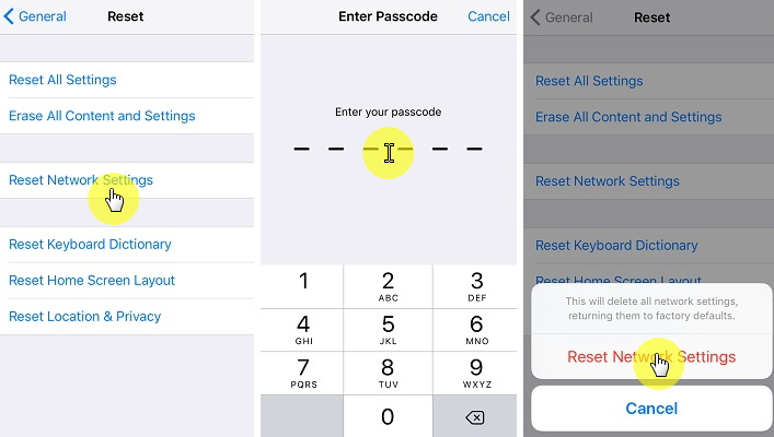 Reset the Network Connections